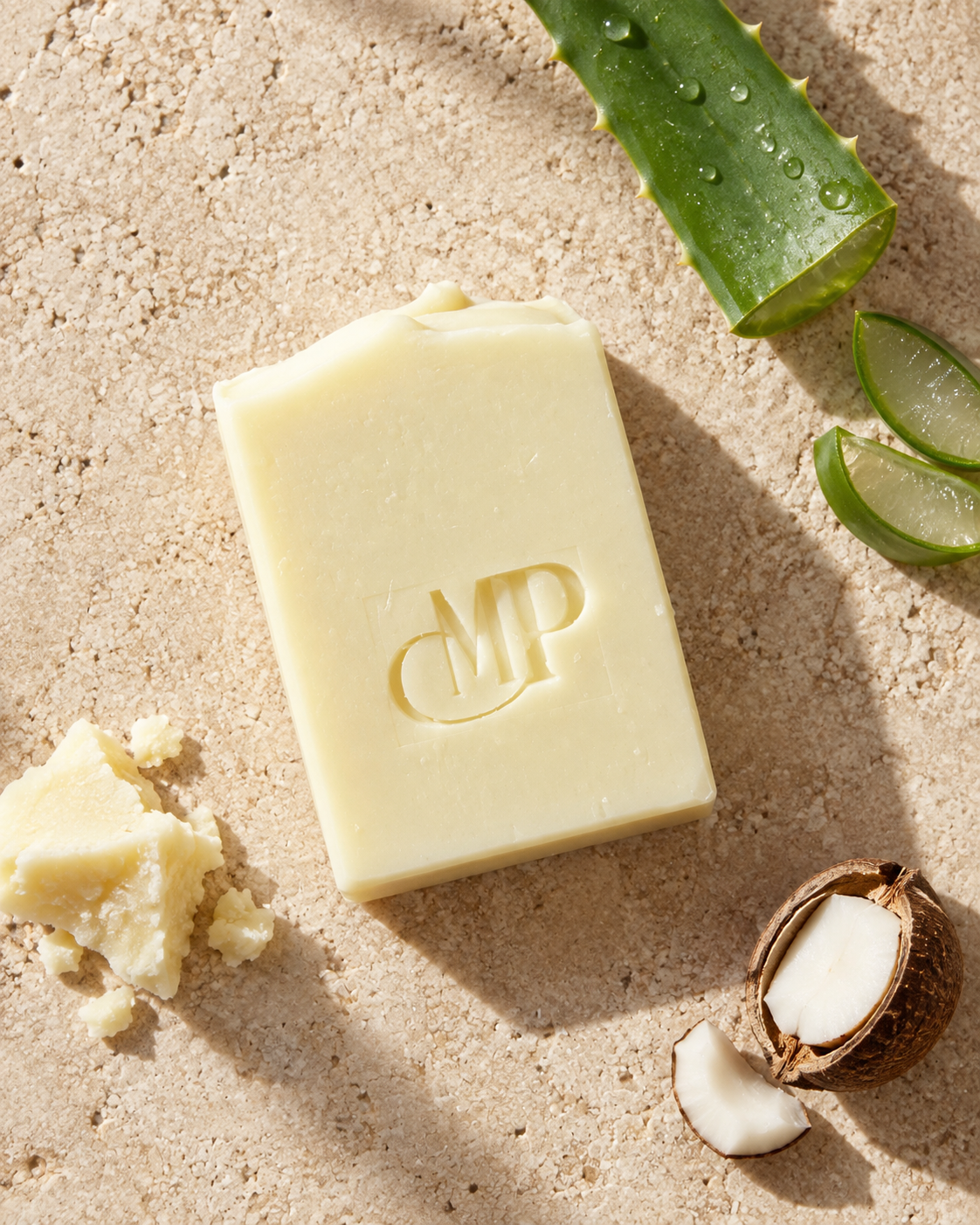 Kokum, Aloe Vera & Babassu Soap — coconut oil and fragrance-free — cold-processed, made in France — 120g / 50g