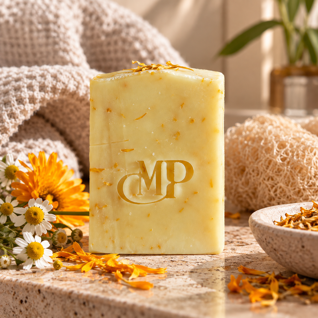 Calendula & Chamomile soap unscented — sensitive skin — cold-processed, made in France — 120g / 50g