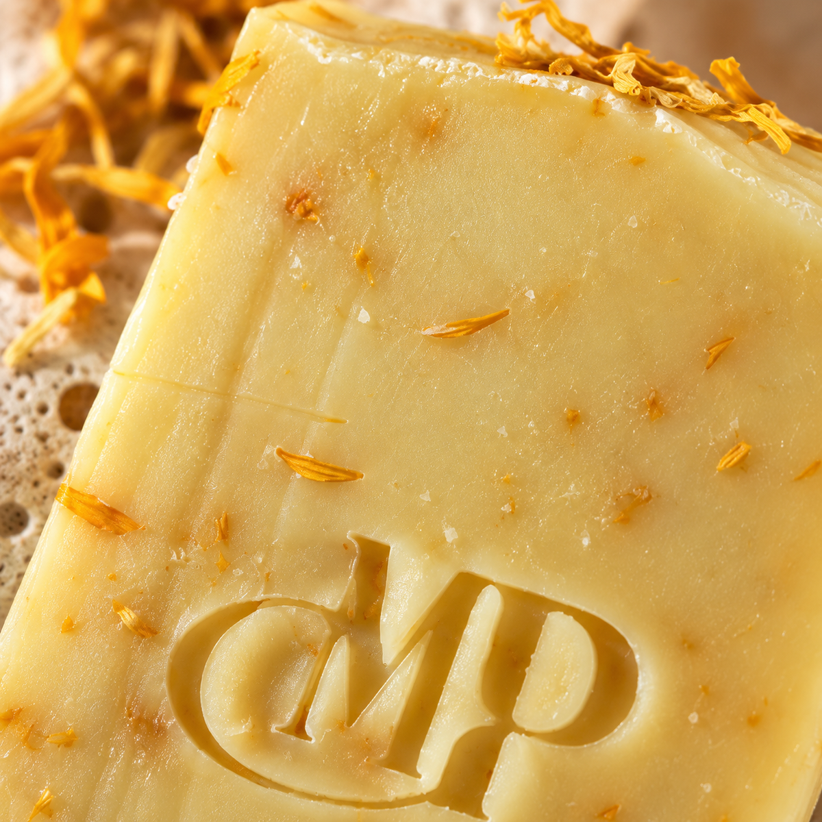Calendula & Chamomile soap unscented — sensitive skin — cold-processed, made in France — 120g / 50g