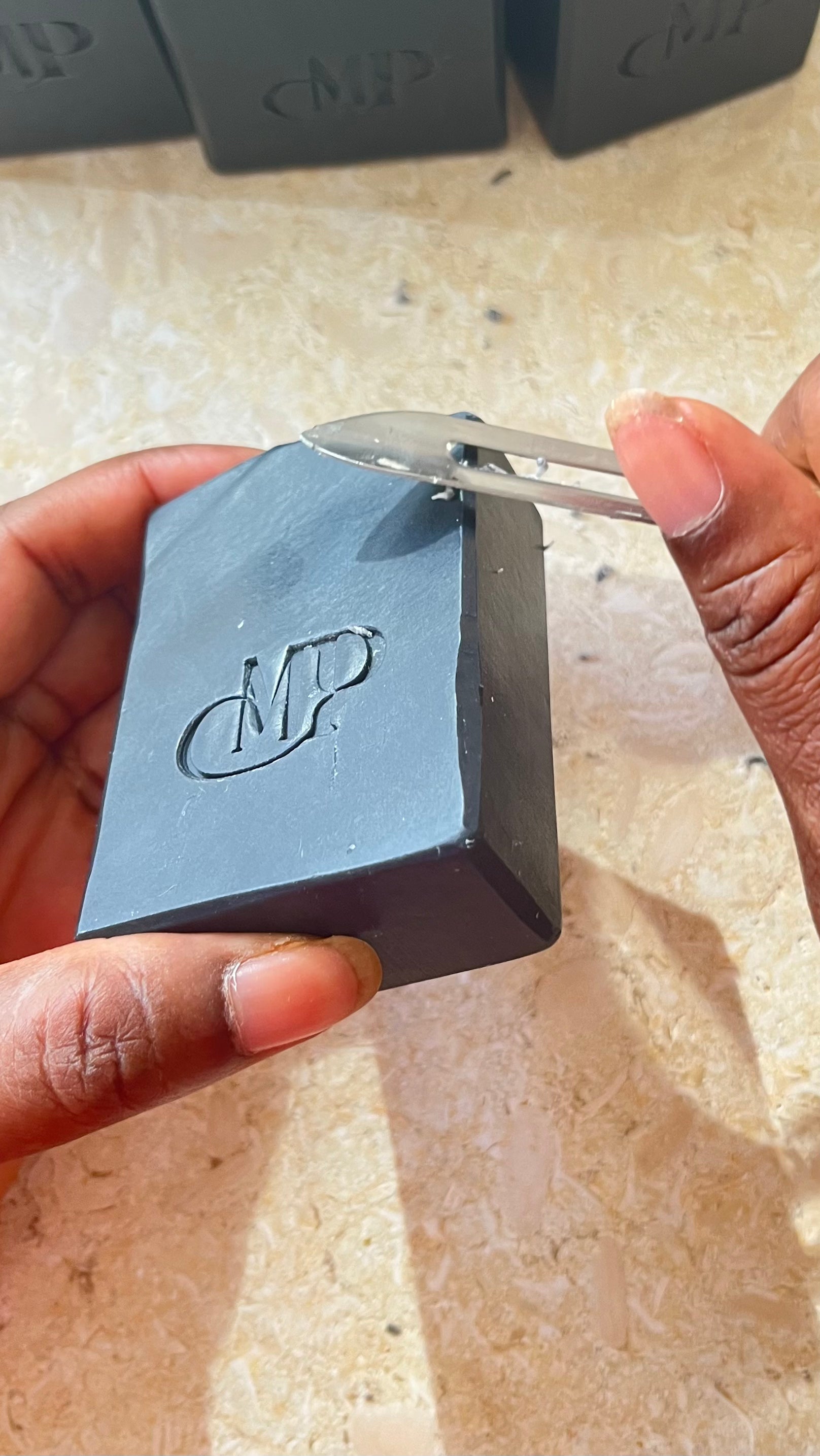 Activated Charcoal, Bentonite & Tea Tree Soap — oily and combination skin — cold-processed, made in France — 120g / 50g