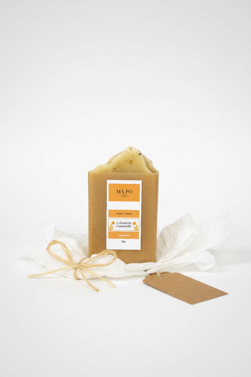 Savon Calendula & Camomille 50g format cadeau - Mâ Pô Cosmetics