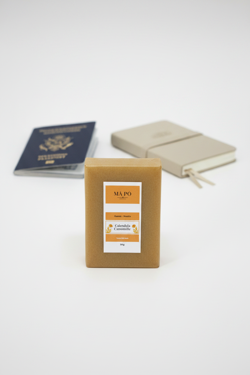Savon Calendula & Camomille 50g format voyage - Mâ Pô Cosmetics
