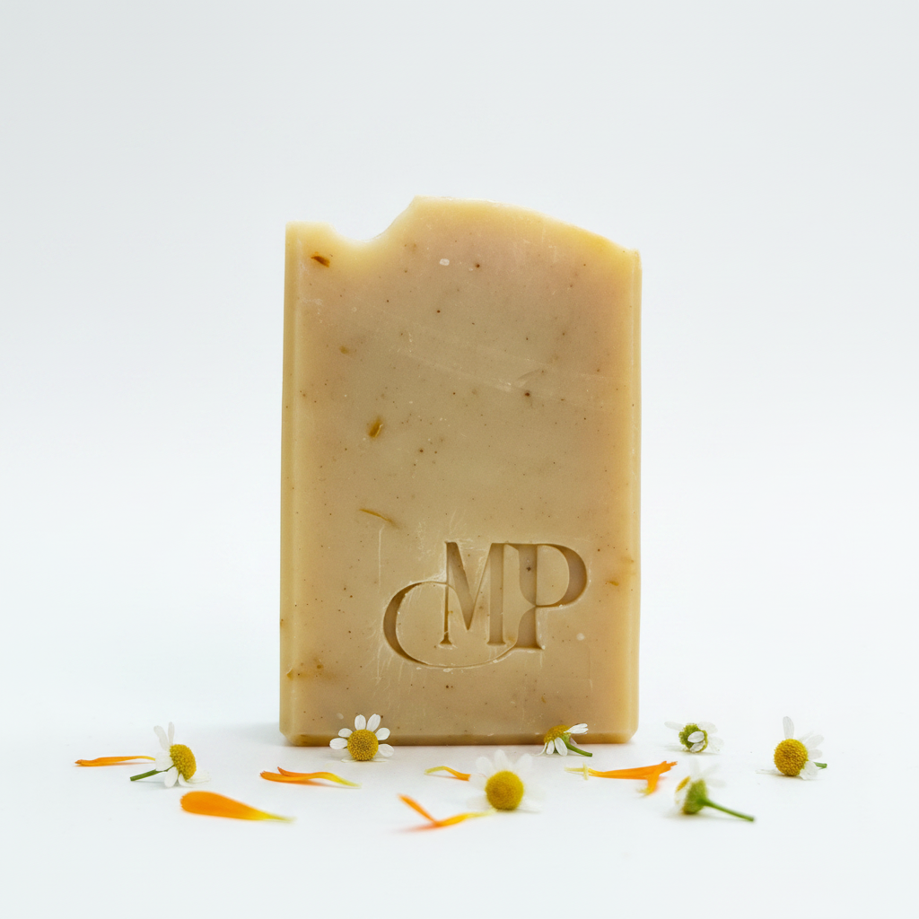 Savon artisanal calendula camomille nu - Mâ Pô Cosmetics