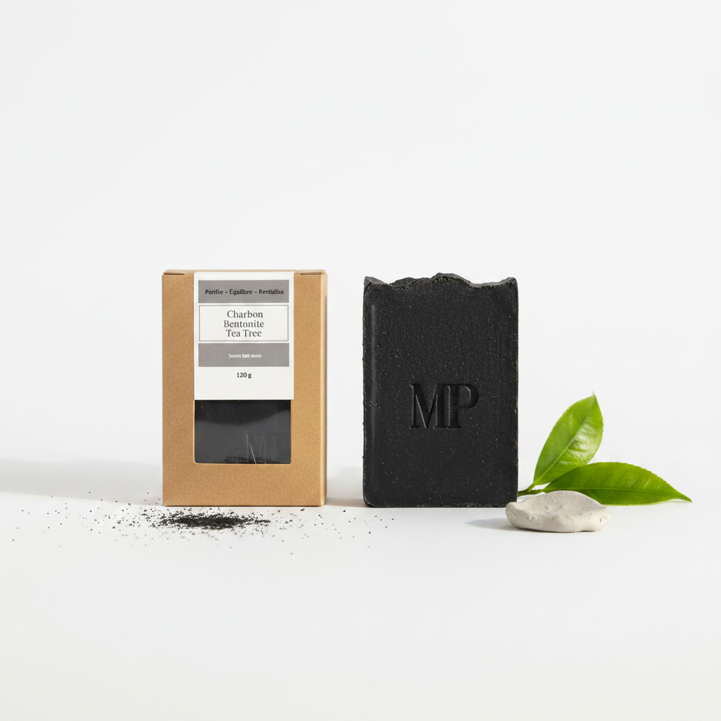 Ingrédients naturels savon charbon bentonite tea tree - Mâ Pô Cosmetics
