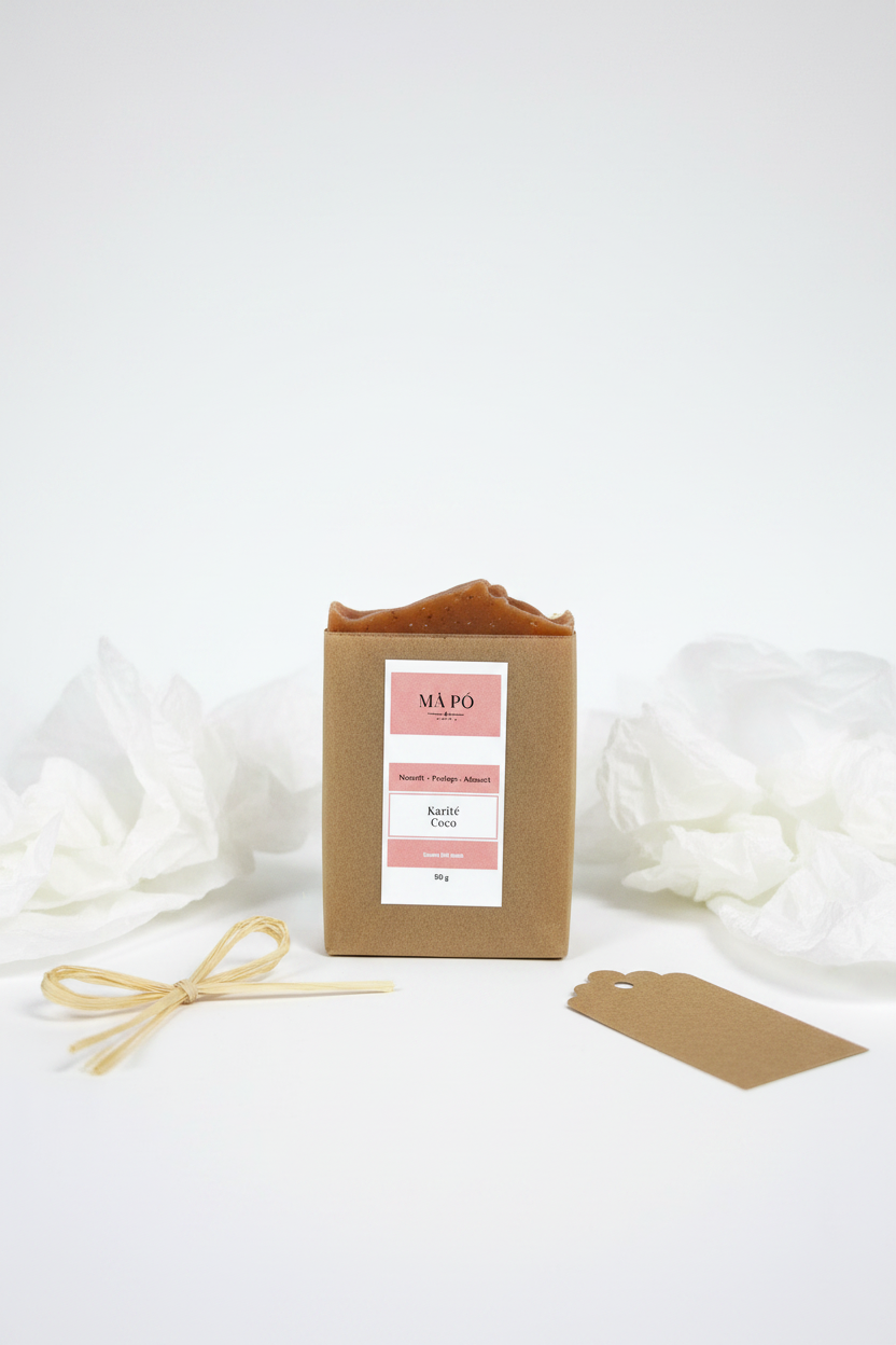 Savon Karité & Coco 50g format cadeau - Mâ Pô Cosmetics