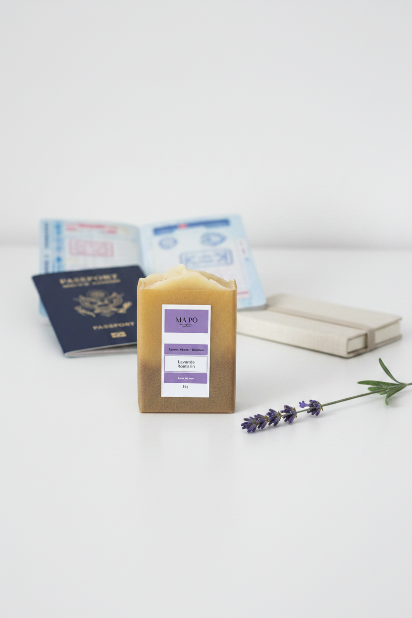 Savon Lavande & Romarin 50g format voyage - Mâ Pô Cosmetics