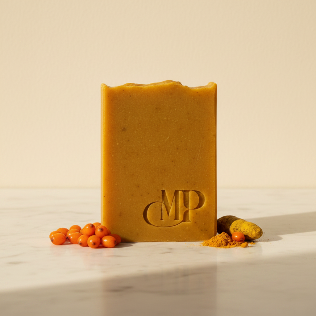 Savon naturel curcuma argousier réglisse 120g éclat et unification — Mâ Pô Cosmetics