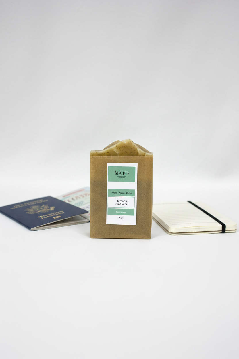 Savon Tamanu & Aloe Vera 50g format voyage - Mâ Pô Cosmetics