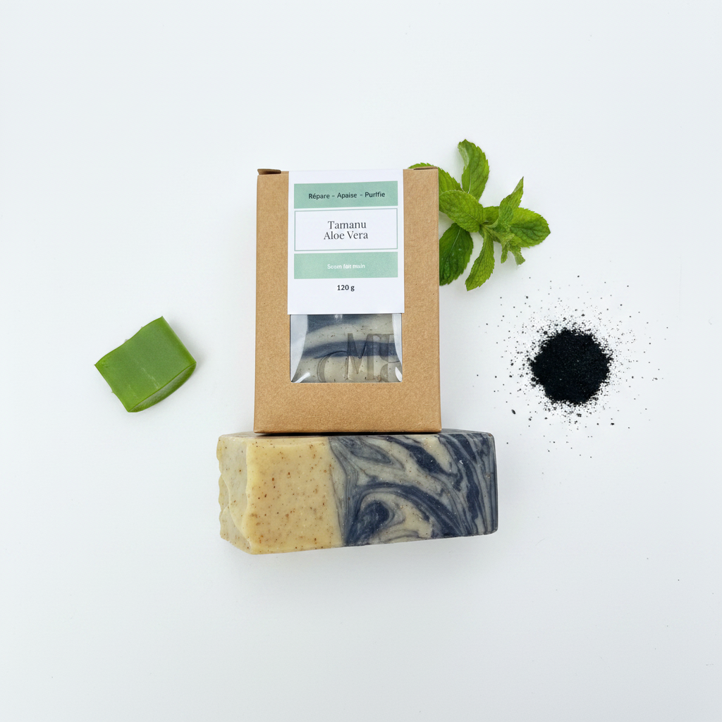 Ingrédients naturels savon tamanu aloe vera - Mâ Pô Cosmetics